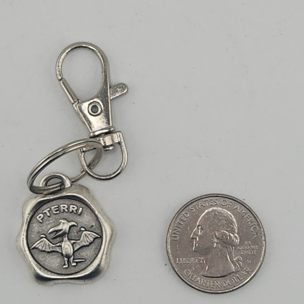 Handmade Pewter Pterri Keychain - Pee-wee's Playhouse! Nickel Free Bag Charm